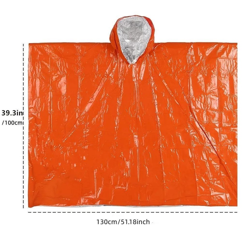 Portable Emergency Poncho 4‑Pi - Survival Blanket Reflective review and price